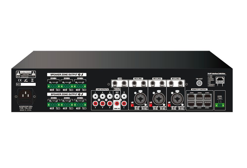 CMX PA-6120MX 6 Zone Mixer Amplifier with Audio Matrix/Mp3/USB/FM/Bluetooth