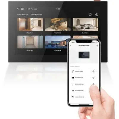 EZVIZ SD7 7-Inch Smart Screen Monitor with Touch Display, Two-Way Talk, Battery Power &amp; Wi-Fi for EZVIZ Cameras, Doorbells &amp; Locks