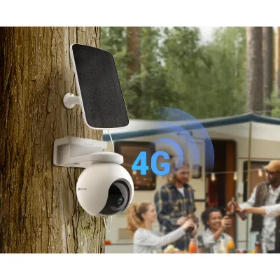 EZVIZ EB8 Pro 4G Security Camera – True 4K Pan/Tilt, No Wi-Fi Needed, Smart Tracking, Color Night Vision, Battery Powered, IP65