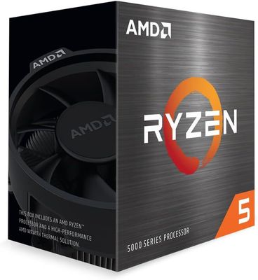 AMD Ryzen™ 5 5500 6-Core, 12-Thread Unlocked Desktop Processor with Wraith Stealth Cooler, Ceramic Gray (TRY)