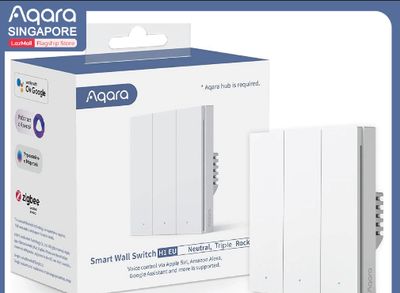 AQARA Smart Wall Switch D1 (No Neutral, Triple Rocker)