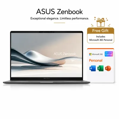 ASUS Zenbook A14 OLED UX3407RA 14" Laptop - Snapdragon X Elite X1E 78 100 - 16GB RAM - 1TB SSD - Windows 11 Pro (Microsoft Office 365 — One-Year Gift)