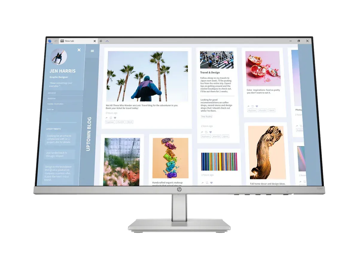 HP Series 5 24″ (23.8″) FHD Height-Adjust IPS Monitor – 100 Hz, 99 % sRGB, 300 cd/m², Eyesafe Certified
