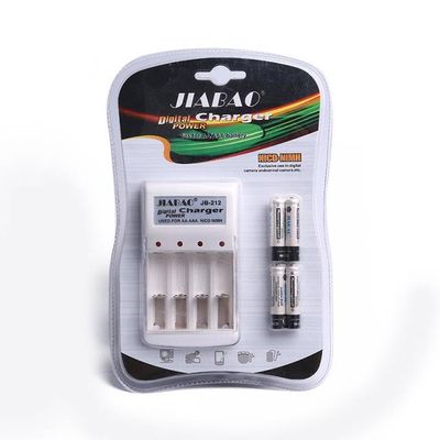 JIABAO JB-212 Battery Charger with [4 x AA] 600mAh Rechargable Batteries