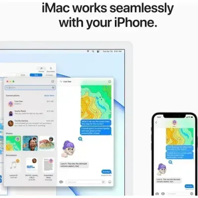 Apple 24" iMac with M1 8-Core CPU 8-Core GPU - 8GB RAM - 512GB SSD (Arabic)