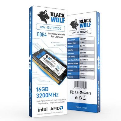 Black Wolf : DDR4 RAM (16GB) 3200MHz - Laptop