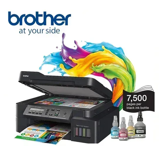 Brother DCP-T720W Wireless, Inkbenefit Plus 3-in-1 Inkjet Printer Colour, Duplex (All-in One Ink)