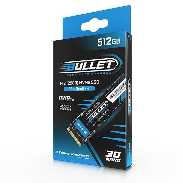 Bullet 512GB M.2 (2280) NVMe PCIe [Gen3x4]