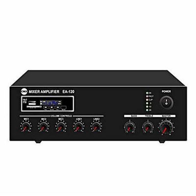 CMX 120W Tabletop Mixer Amp with USB/Bluetooth/FM, 3 Mic, 2 Aux, 70V/100V/4-16 Ohm.