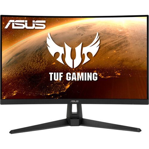 ASUS TUF Gaming VG27VH1B 27” Curved Monitor, 1080P Full HD, 165Hz (Supports 144Hz), Extreme Low Motion Blur, Adaptive-sync, FreeSync Premium, 1ms, Eye Care, HDMI D-Sub, BLACK