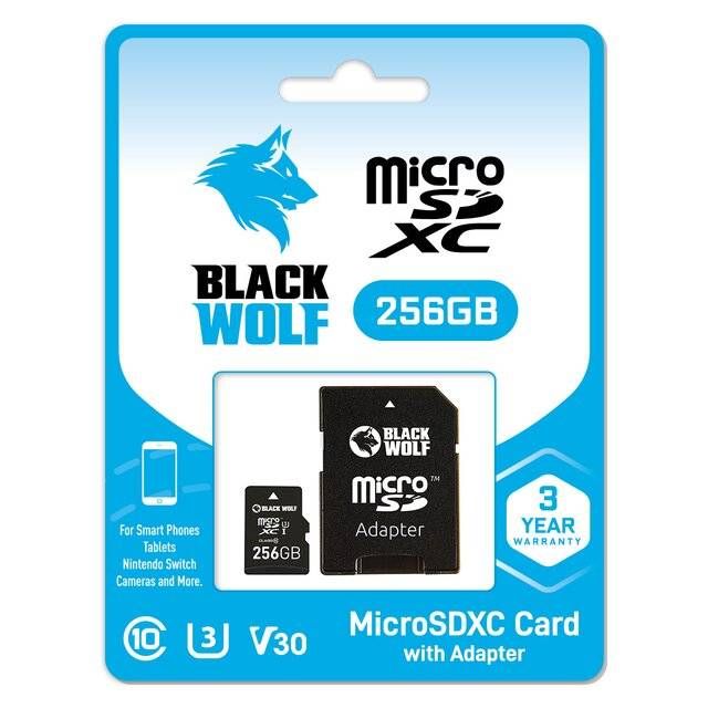 Black Wolf : MicroSDXC Card (256GB)