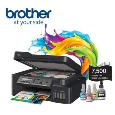 Brother DCP-T820DW Wireless, Inkbenefit Plus 3-in-1 Inkjet Printer Colour, Duplex (All-in One Ink)