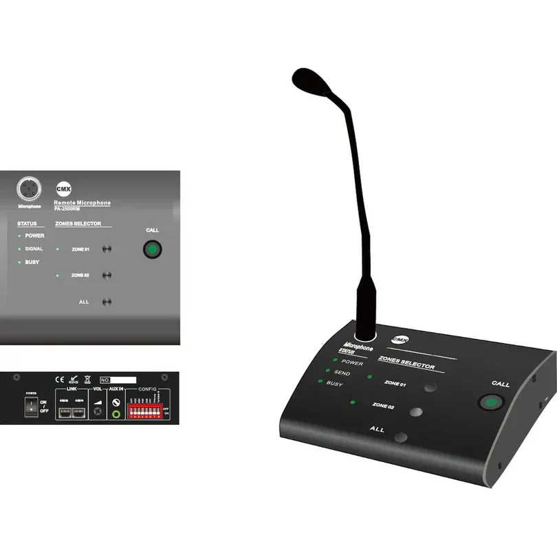 CMX 2 Zone remote microphone for PA-2500 ranges