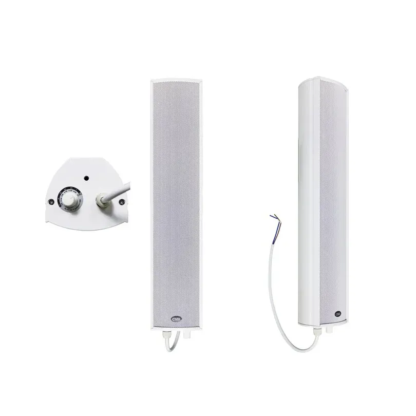 CMX 3"+1" 2-Way Outdoor Column Speaker, 40-20W, 100V, Aluminum, Slim size.