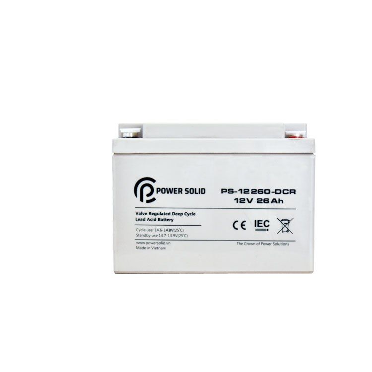 Power Solid AGM Deep Cycle Battery 12v 26Ah DCR