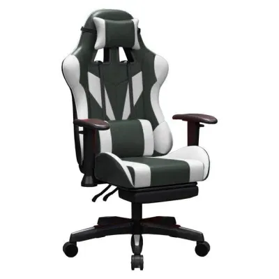 Raptor RGC-100 Gaming Chair (Green &amp; White)
