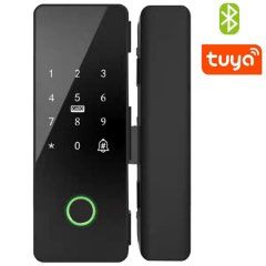 K108 Fingerprint Glass Door LockWith Tuya App Support5pcs remote control