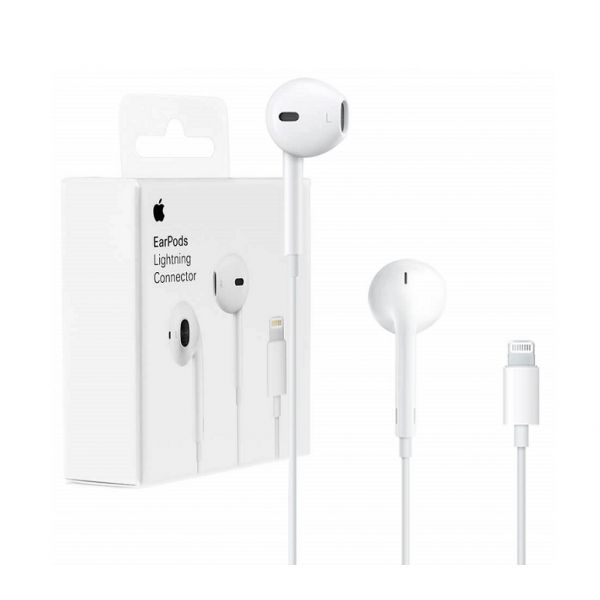 Apple EarPods Headphones with Lightning Connector, Wired Ear Buds for iPhone with Built-in Remote to Control Music, Phone Calls, and Volume