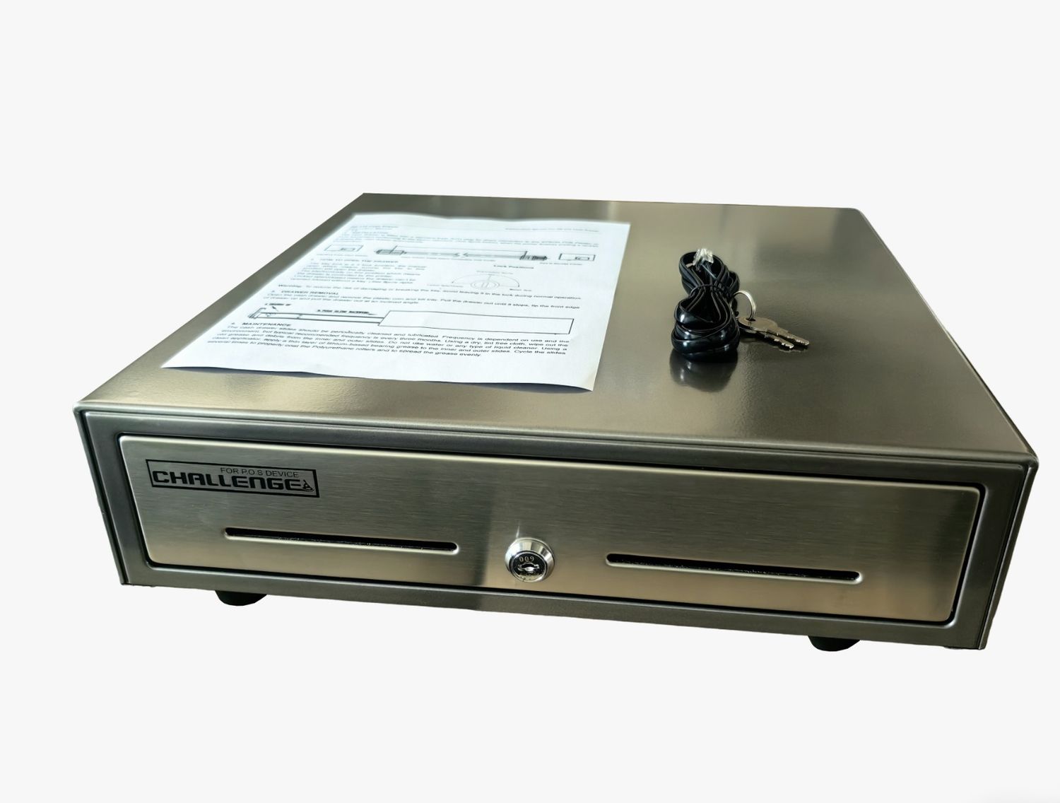 درج نقود صغير رصاصي