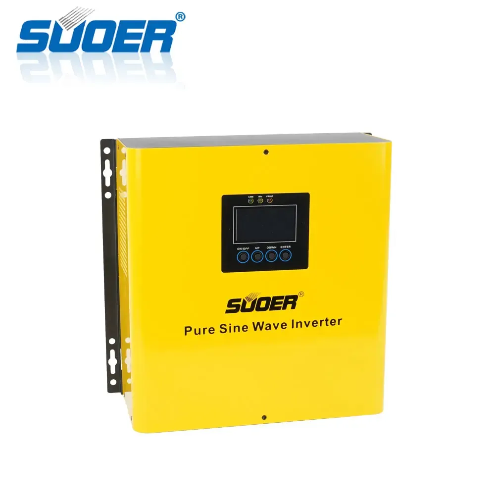 Suoer 12V 1500Va Low Frequency Pure Sine Wave Solar Inverter built-in Charger