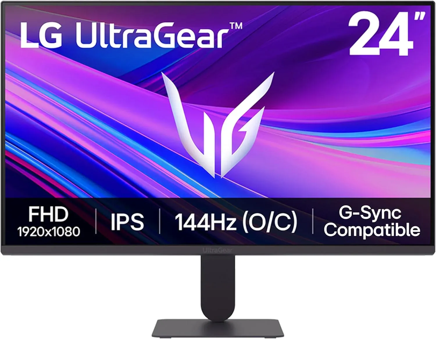 LG UltraGear 24G411A-B 24″ Gaming Monitor – FHD IPS 144Hz (Overclock), 1ms MBR, NVIDIA G-SYNC® Compatible &amp; AMD FreeSync™, HDR10, HDMI &amp; DisplayPort