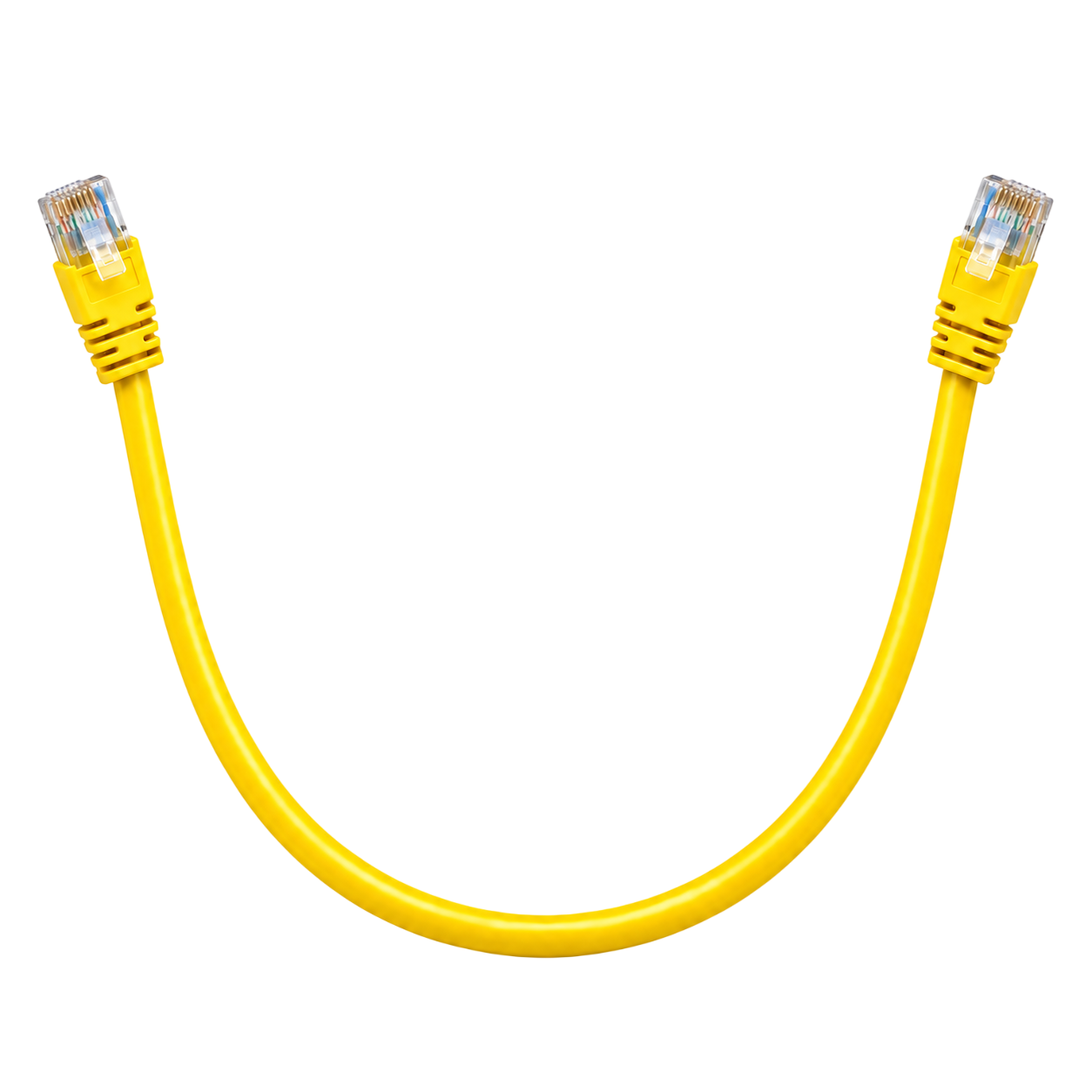 AICO Cat6+ RJ45 Ethernet Patch Cord – 0.3cm – Yellow
