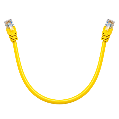 AICO Cat6+ RJ45 Ethernet Patch Cord – 0.3cm – Yellow