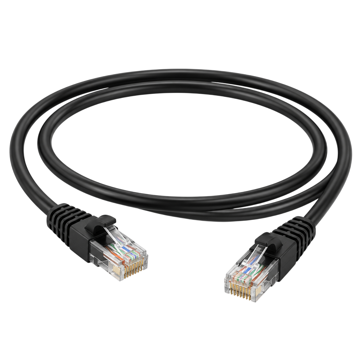 Cat6 UTP RJ45 Ethernet Patch Cord – 1m – Black