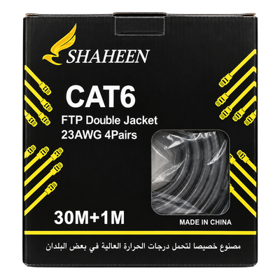 Shaheen CAT6 Outdoor LAN Cable FTP Double Jacket 30M