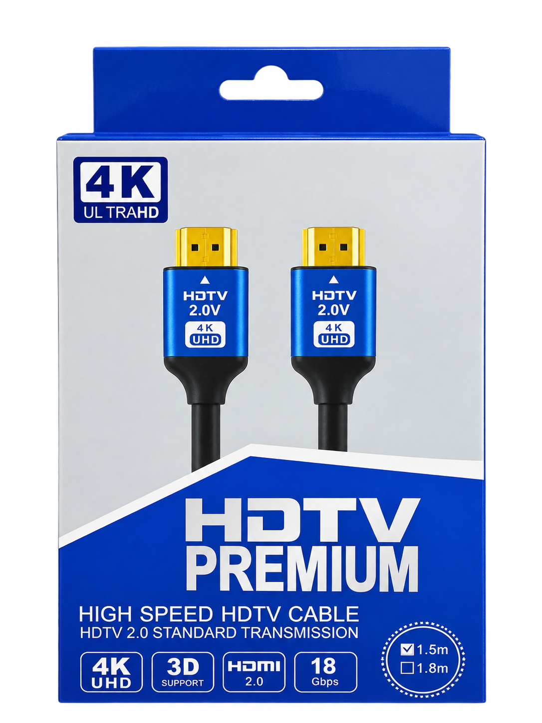 HDTV Premium High Speed HDMI 2.0 Cable – 1.5m – 4K UHD