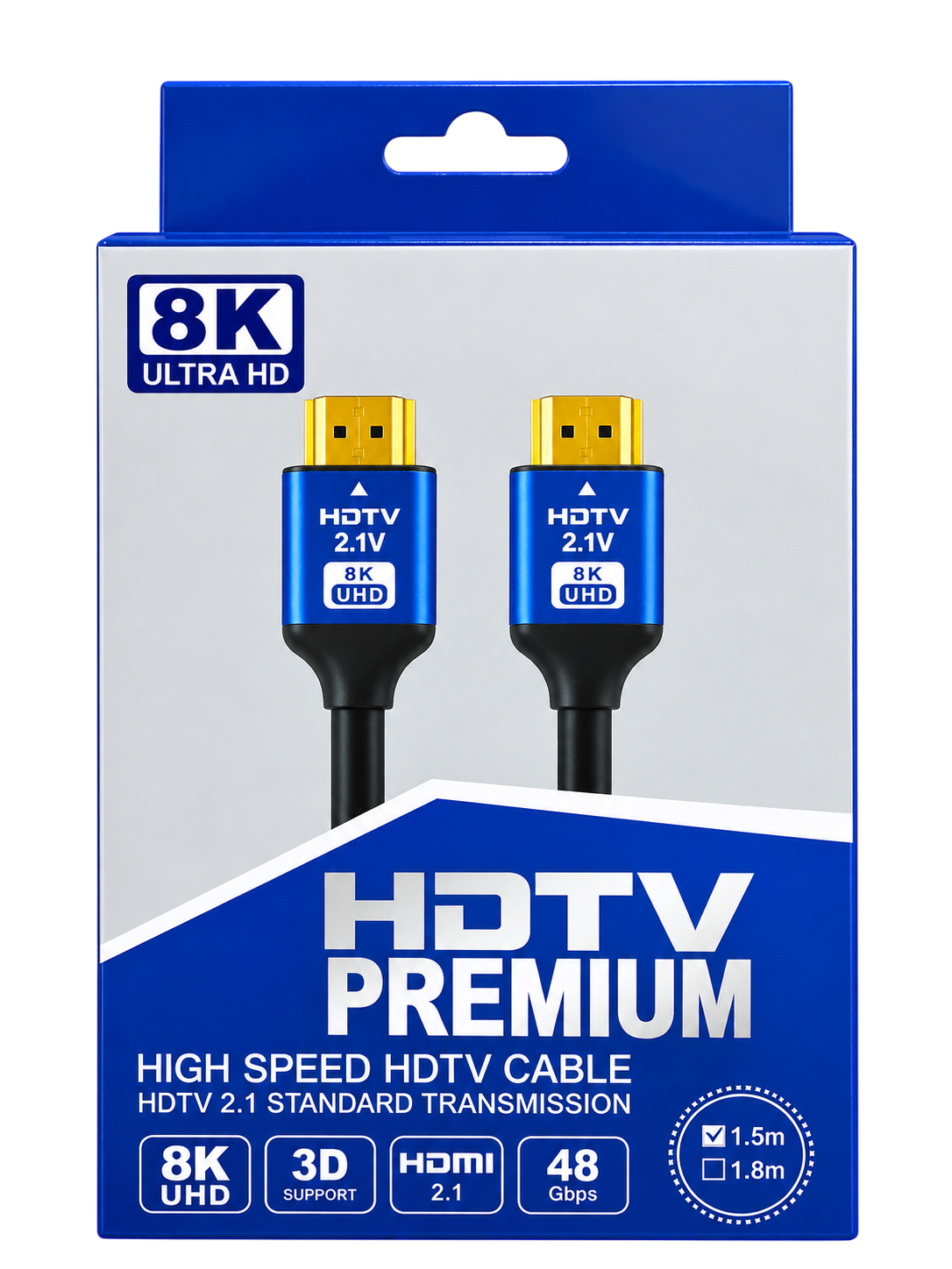 HDTV Premium High Speed HDMI 2.1 Cable – 1.5m – 8K UHD
