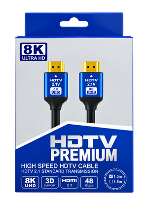 HDTV Premium High Speed HDMI 2.1 Cable – 1.5m – 8K UHD