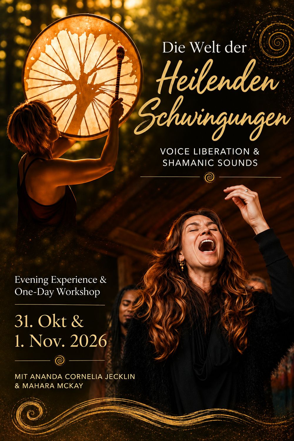 Evening & One-Day Workshop Voice Liberation & Shamanic Sounds, 31.10/1.11. im Flow60 Evening & One-Day Workshop Voice Liberation & Shamanic Sounds, 31.10/1.11. im Flow60