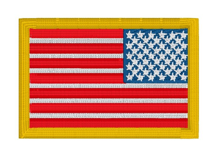 US REVERSED FLAG PATCH AND SEW-ON