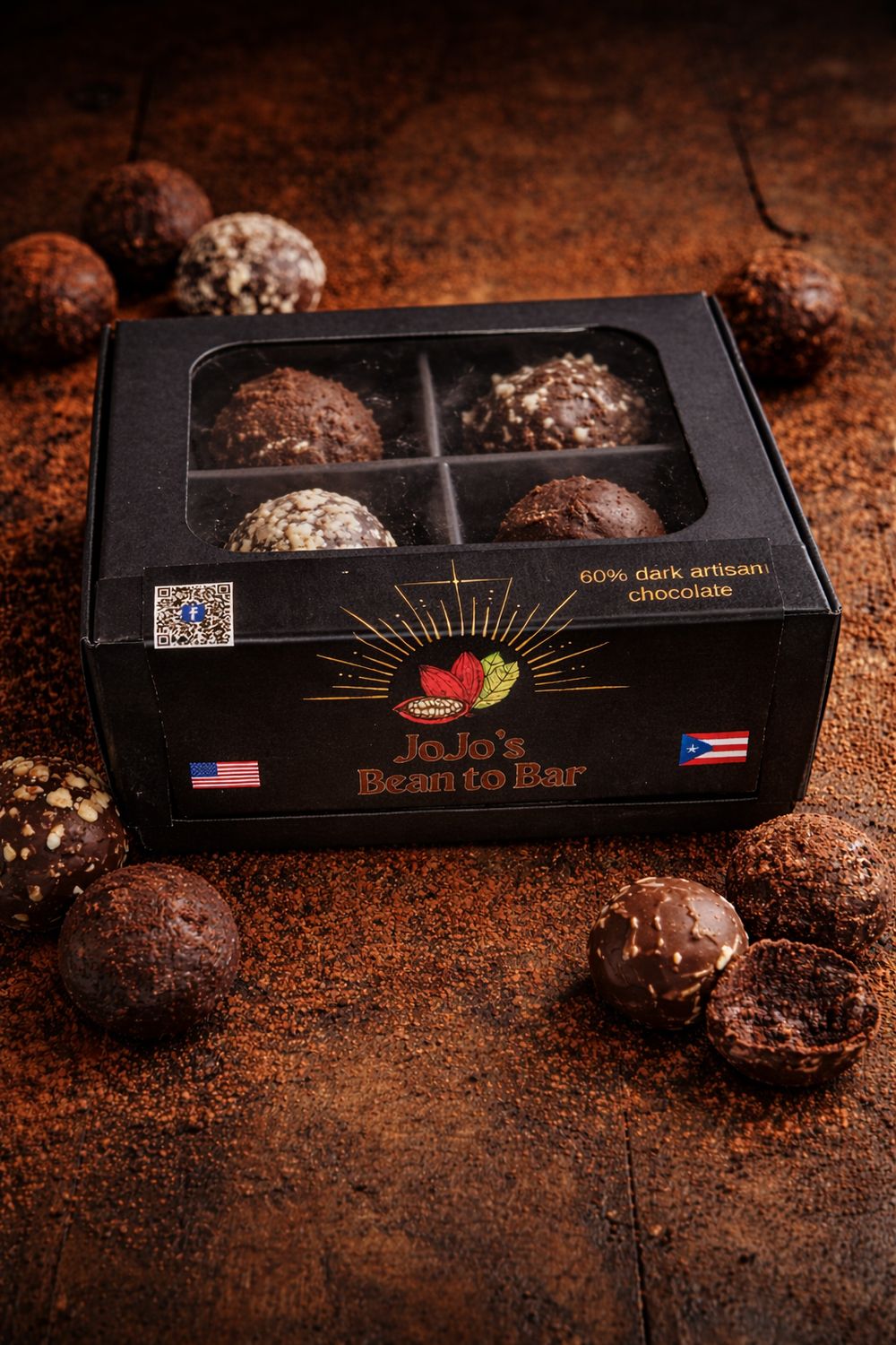 Trufffles 60% cacao chocolate - 4 pack