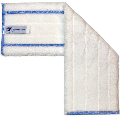Microfiber SNOW HOOK &amp; LOOP Flat Mop - 18"