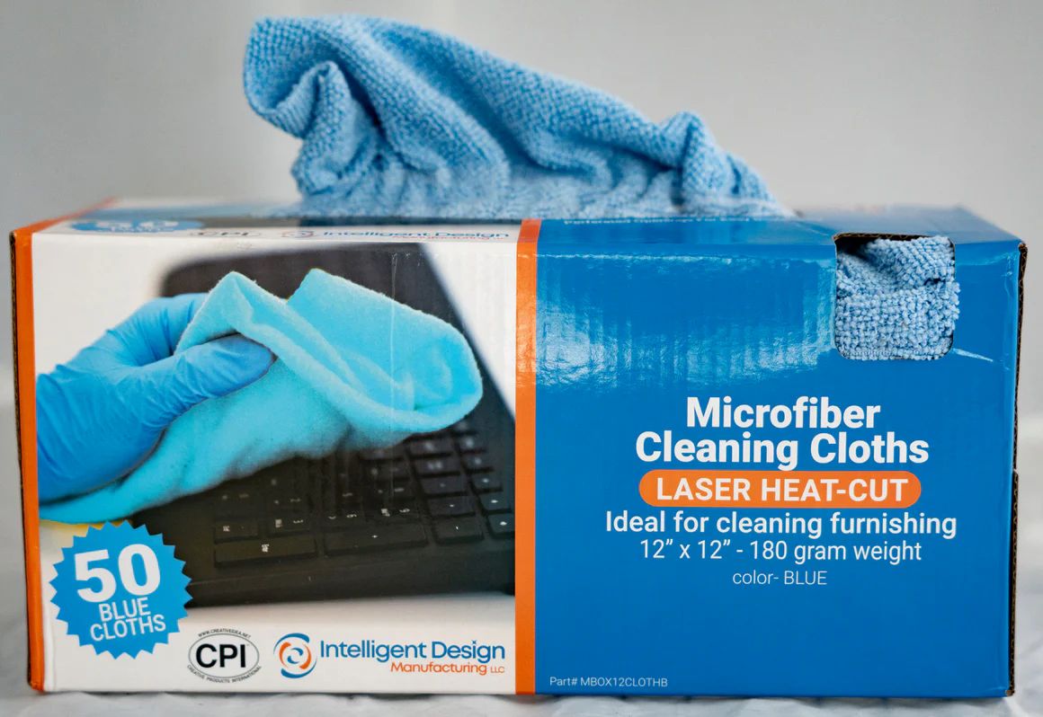 Microfiber Cloth in a BOX 12x12" - 180gsm
