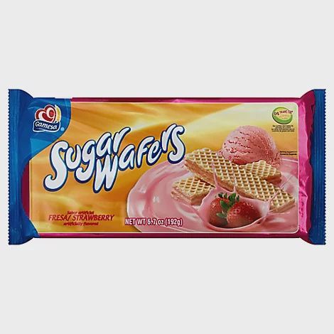 Sugar Wafers, Flavour: Strawberry