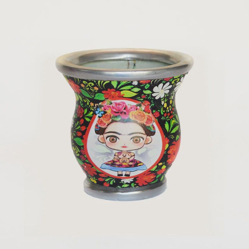 Frida Kahlo Mate Vidrio