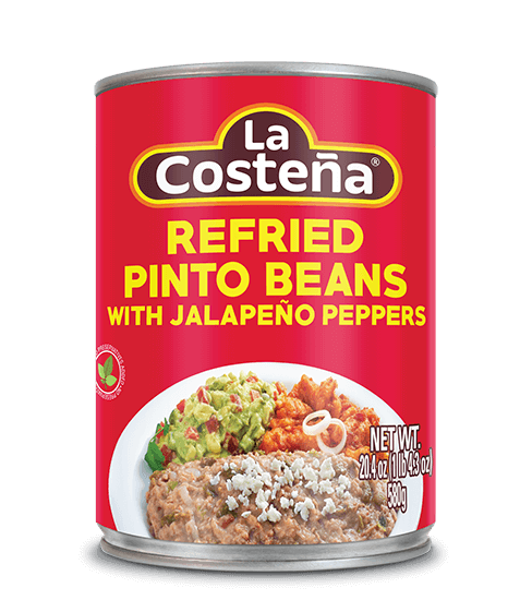 Refried Pinto Beans with Jalapeño La Costeña