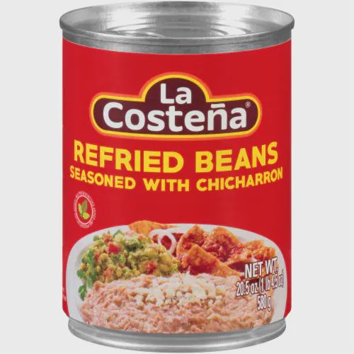 Refried Beans with Chicharron La Costeña