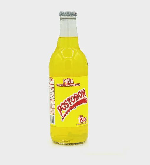 Postobon Piña Glass Bottle