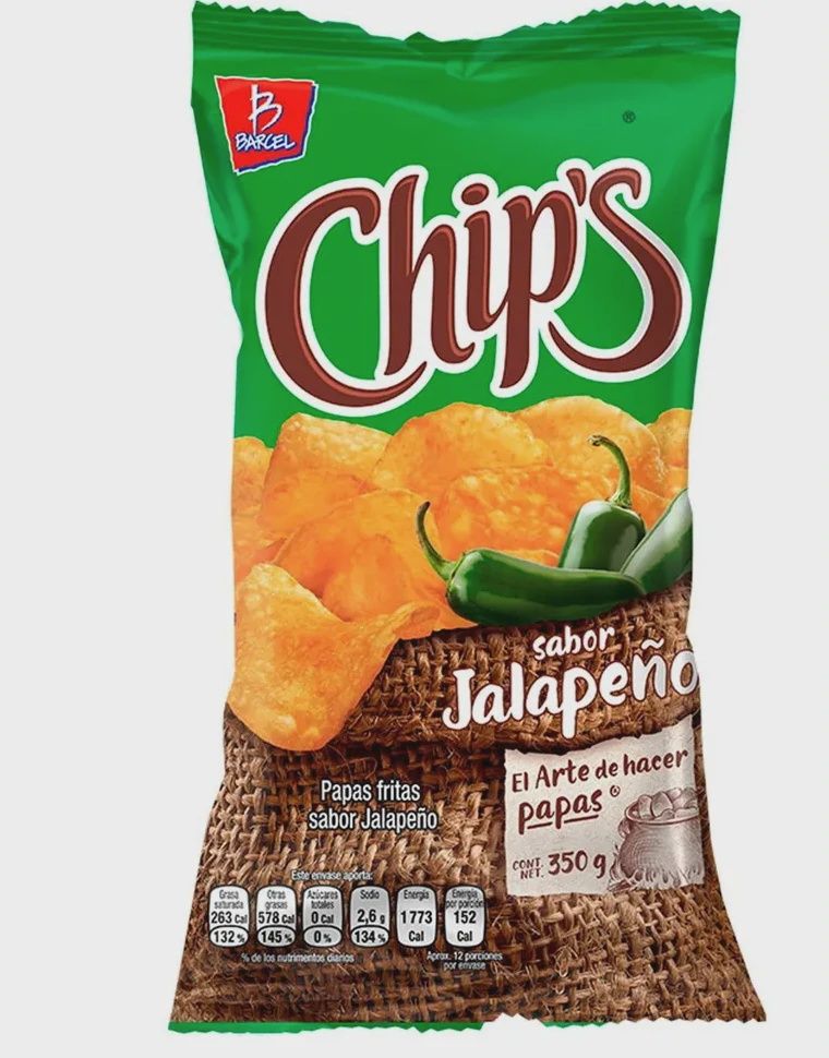 Chips Jalapeno Barcel, Size: 56gr