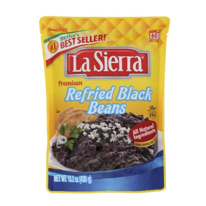 La Sierra Black Refried Beans (430g Bag)