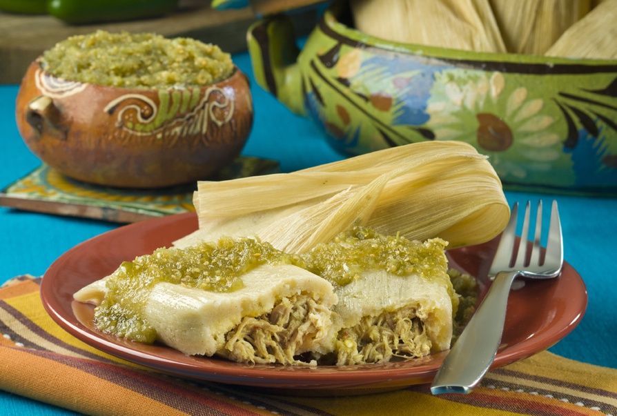 Tamales 4-Pack, Meat: Chicken, Salsa: Salsa Verde
