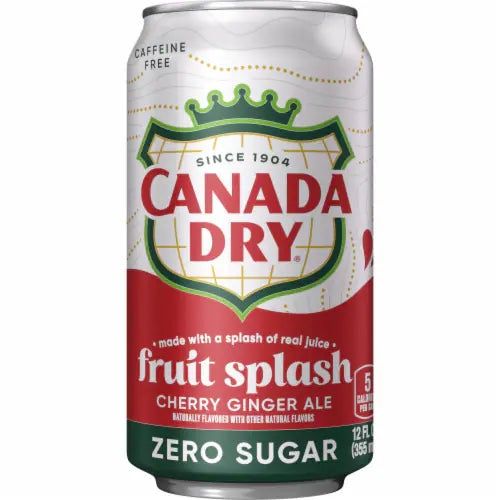 Cherry Ginger Ale Zero Canada Dry Can