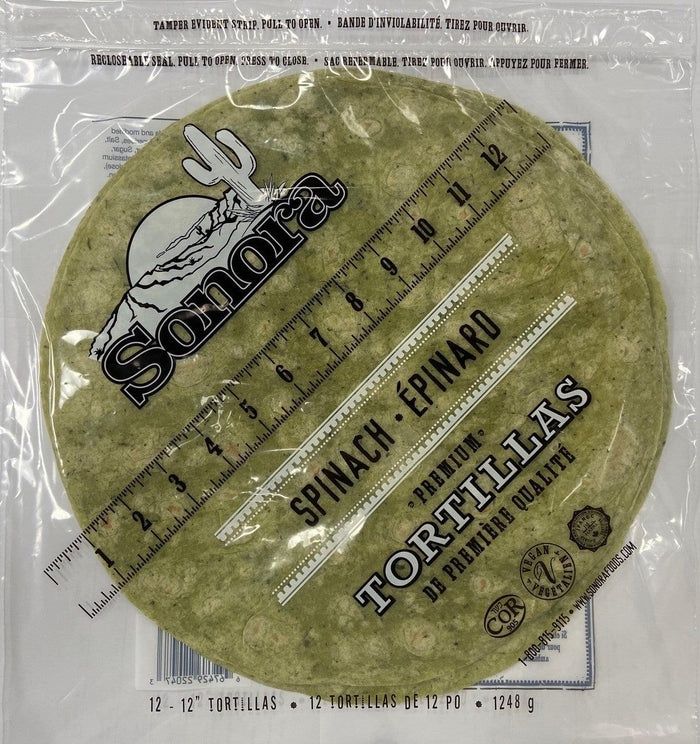 Spinach Tortilla Sonora (12”)