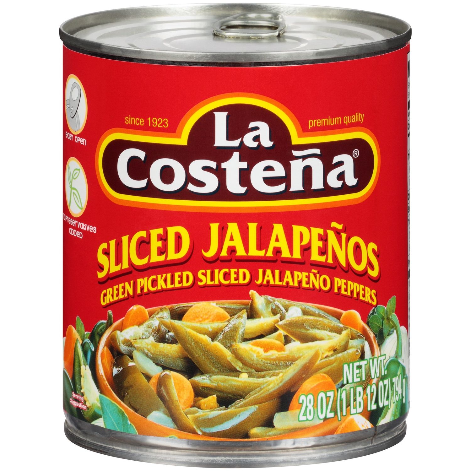 Jalapenos en lata La Costeña