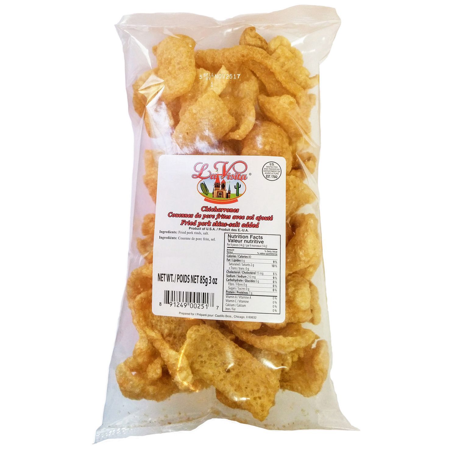 Fried Por Skin Chicharron La Visita