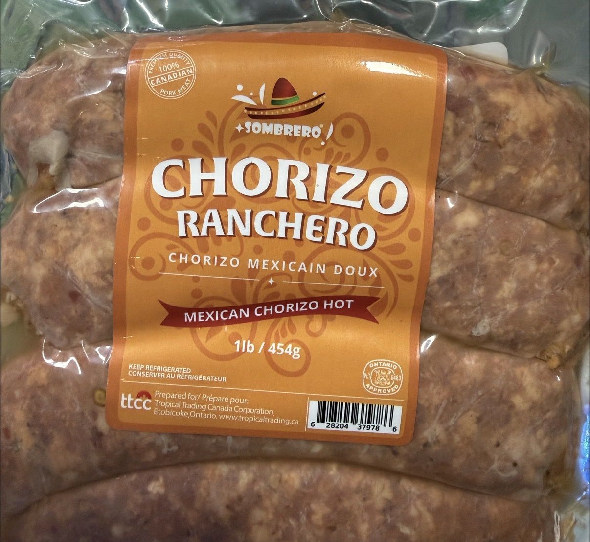 Chorizo Ranchero Hot (454g)